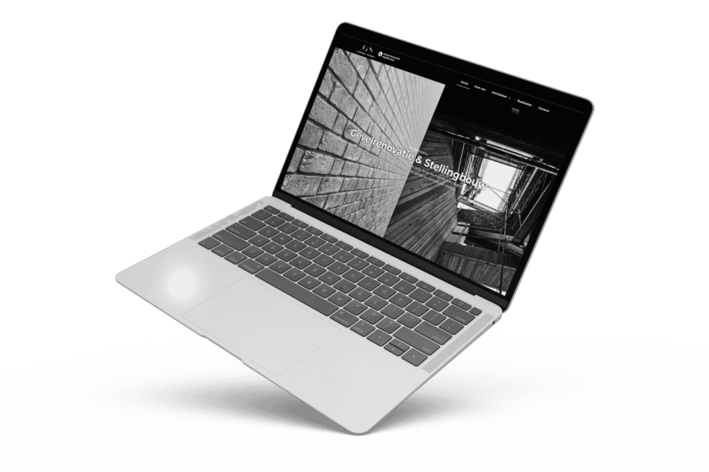 Laptop met website van GS
